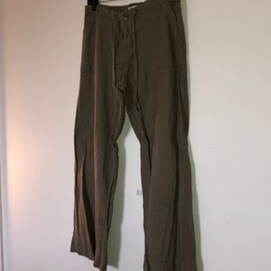 Wide leg linen pant